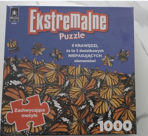 Zdjęcie oferty: Ekstremalne puzzle - zachwycające motyle. 1000 elementów Nowe