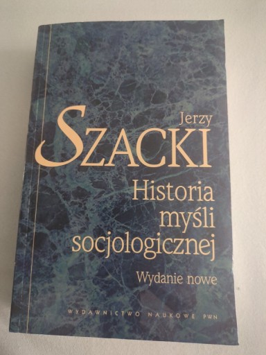 Zdjęcie oferty: Historia myśli socjologicznej Jerzy Szacki