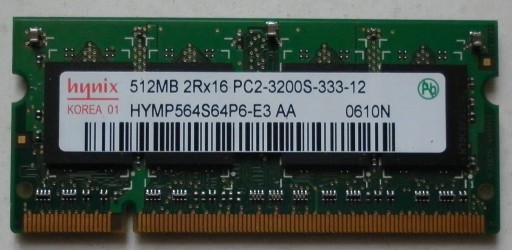 Zdjęcie oferty: Pamięć RAM HYNIX 512 Mb pc2-3200s-333-12