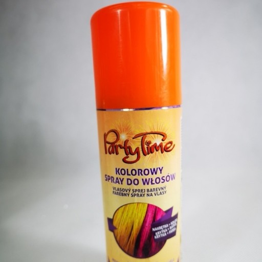 Zdjęcie oferty: Kolorowy spray do włosów pomarańczowy Halloween 