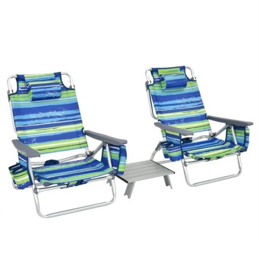 Zdjęcie oferty: Leżaki plażowe/turystyczne +stolik 