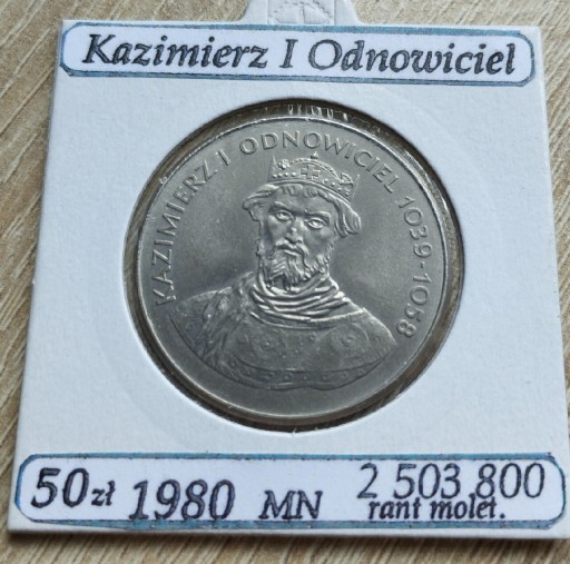 Zdjęcie oferty: 50zł-1980r-Kazimierz l Odnowiciel