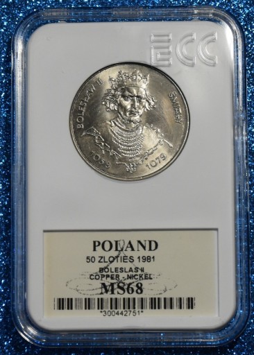 Zdjęcie oferty: 50 ZŁ BOLESŁAW II ŚMIAŁY 1981 MS68