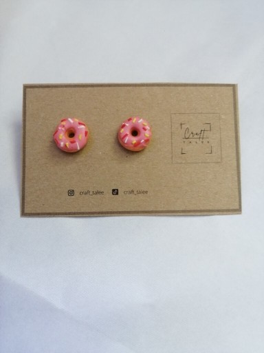 Zdjęcie oferty: Kolczyki doughnat z modeliny FIMO 