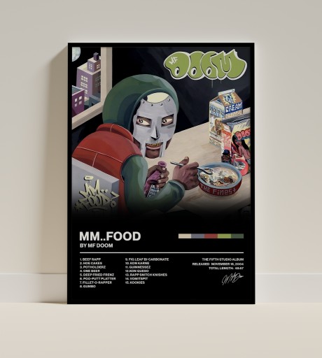 Zdjęcie oferty: Plakat Mf Doom Mm..Food A4