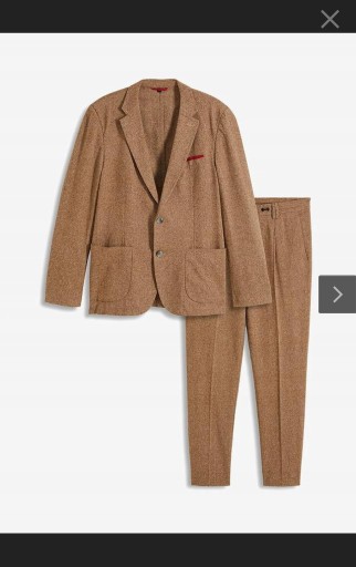 Zdjęcie oferty: Garnitur męski lniany r.64, 55% len, 45% bawełna