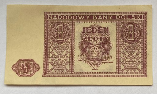 Zdjęcie oferty: Banknot 1 złoty z 1946 roku