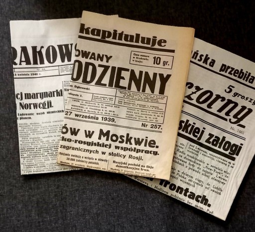 Zdjęcie oferty: Wojna Gazety kopie oryginałòw antyk kolecjoner