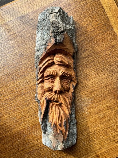 Zdjęcie oferty: Rzeźba drewniana, drzewiec, twarz, dziad drewniany