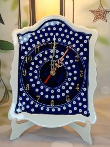 Zdjęcie oferty: Zegar  ceramiczny ścienny wiszący Bolesławiec ceramika Z.C. Bolesławiec