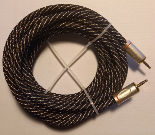 Zdjęcie oferty: kabel 2x mini jack 3,5mm, stereo, deltaco 5m oplot