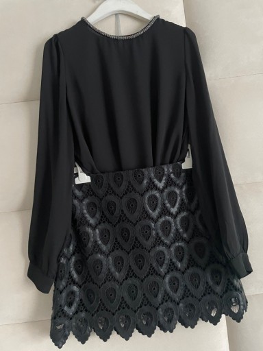 Zdjęcie oferty: Spódnica Zara 40 L ażurowa skórzana 