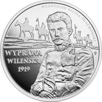 Zdjęcie oferty: 10 zł zloty Wyprawa Wileńska 1919 roku Srebro 