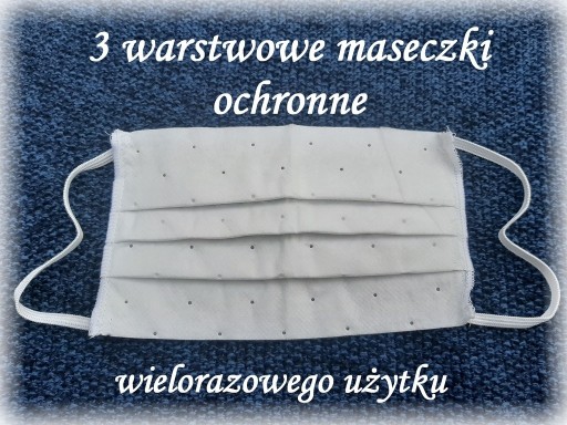 Zdjęcie oferty: 3 warstwowe maseczki ochronne-wielorazowego użytku