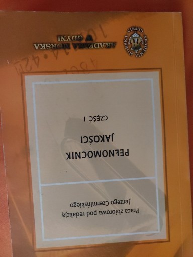 Zdjęcie oferty: Pełnomocnik jakości.cz.1. Czermiński.