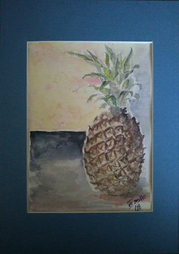 Zdjęcie oferty: Obraz akwarela A5 - "ANANAS"