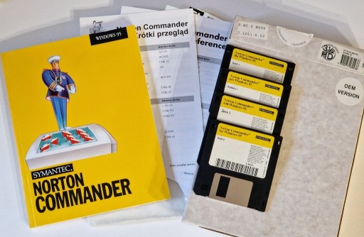 Zdjęcie oferty: [RETRO PC] Norton Commander 1.0 Windows - PL, dyskietki instrukcje, BOX