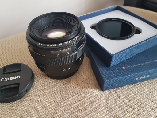 Zdjęcie oferty: Canon Lens EF 50mm f/1.4 USM Filtr CPL Zomei