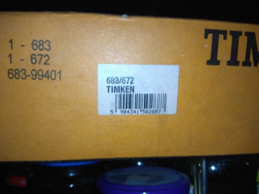 Zdjęcie oferty: Łożysko TIMKEN 683/672 USA 95.25x168.275x41.275