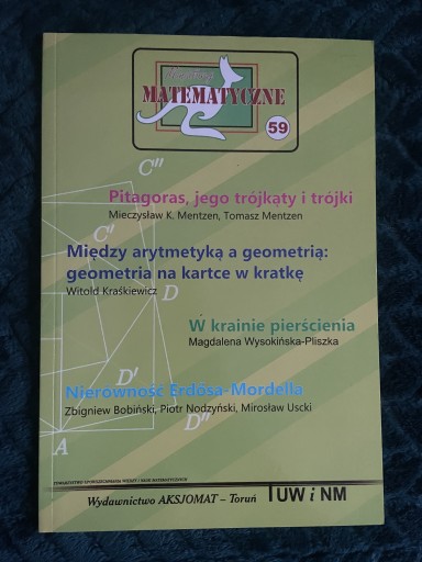 Zdjęcie oferty: Miniatury matematyczne Pitagoras jego trójkąty