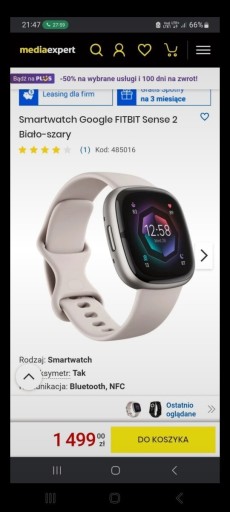 Zdjęcie oferty: Smartwatch Fitbit sense 2