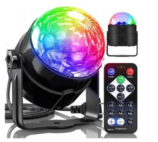 Zdjęcie oferty: PROJEKTOR DYSKOTEKOWY KULA DISCO LED RGB + PILOT