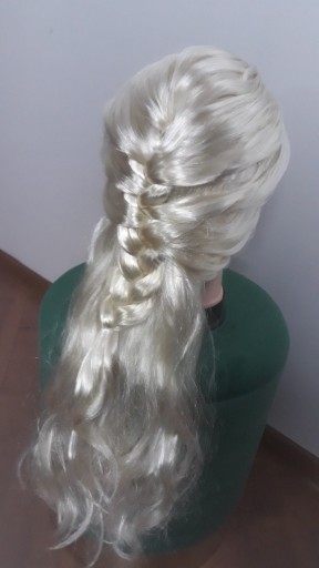Zdjęcie oferty: Peruka dziewczęca blond warkocz włosy Elsy Frozen