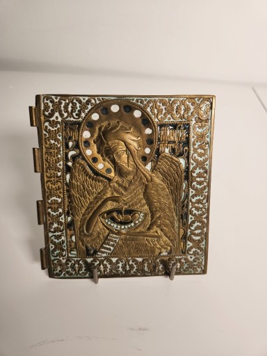 Zdjęcie oferty: Ikona Tryptyk podróżny Bogato zdobiony jedna czesc