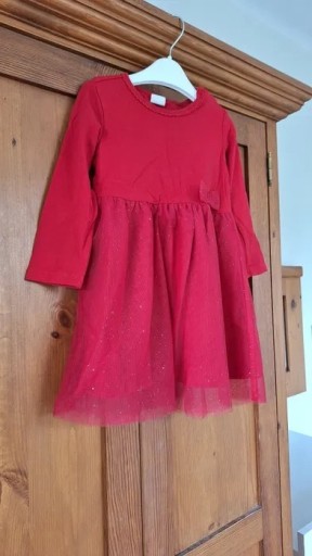 Zdjęcie oferty: H&M, sukienka z tiulowym dołem, rozmiar 86