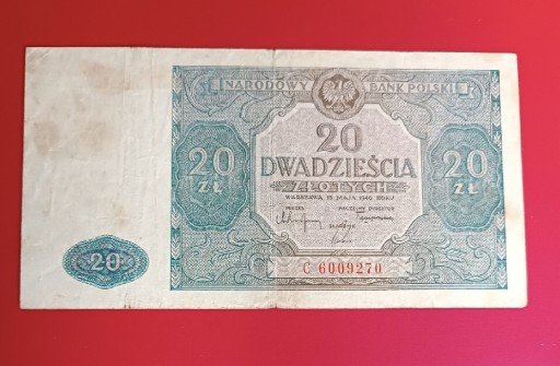 Zdjęcie oferty: 20 złotych 1947 r. C 