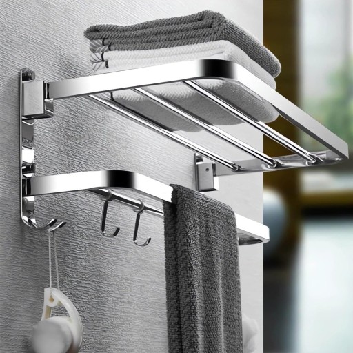 Zdjęcie oferty: Wieszak na ręczniki bez wiercenia, uchwyt na ręczniki srebrny