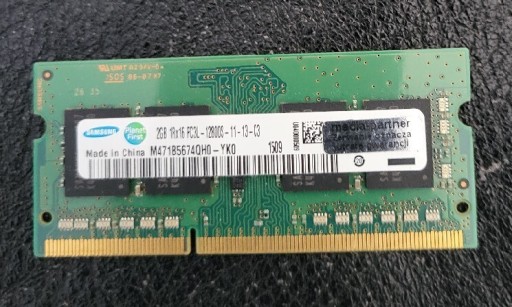 Zdjęcie oferty: Pamięć RAM 2GB DDR3 SAMSUNG 