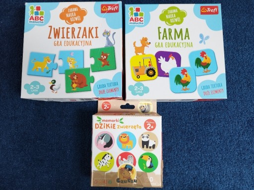 Zdjęcie oferty: 3 gry dla dzieci, puzzle i memory