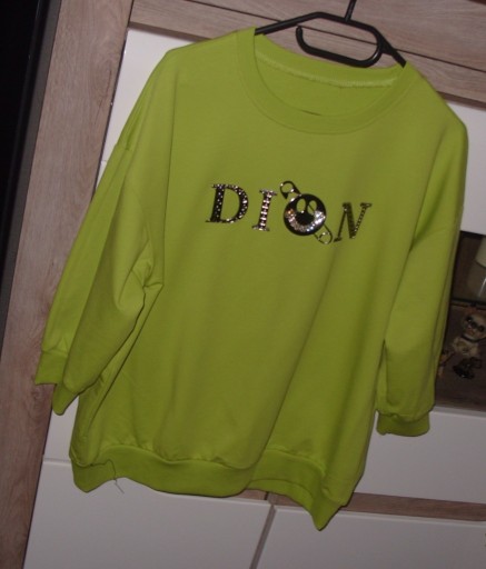 Zdjęcie oferty: _bluzka bluza MEGI w kolorze jabłuszka _DION agrafka cyrkonie_r. S/M/L