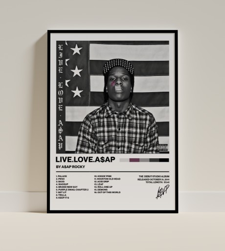 Zdjęcie oferty: Plakat Asap Rocky Live. Love. ASAP A4