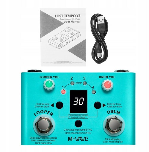 M-VAVE Lost Tempo v2 Pedał looper & drum, w 3 dni! | Warszawa | Kup ...