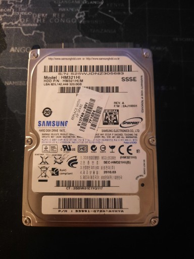 Zdjęcie oferty: Dysk twardy Samsung HDD SATA 2,5" - 320GB