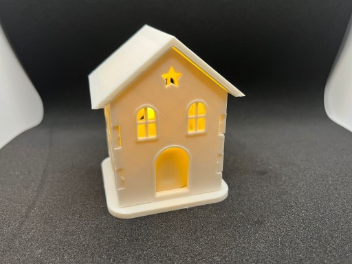 Zdjęcie oferty: Świąteczny Domek Latarnia. DIY (Zestaw Zrób To Sam) + Świeczka LED. Druk 3D