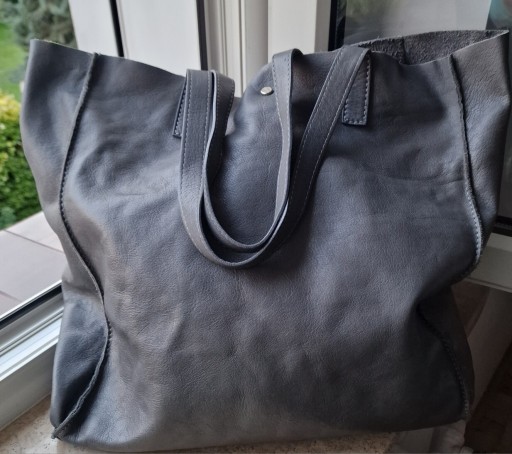 Zdjęcie oferty: Włoska shopperka, skóra naturalna duża 