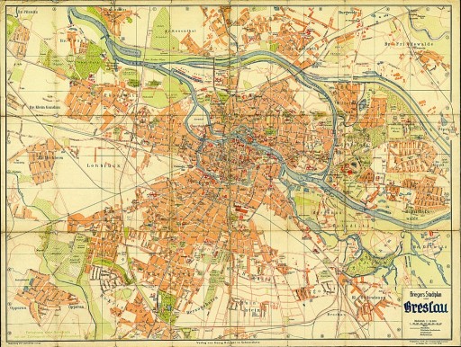 Zdjęcie oferty: Stary Plan Wroclaw Gros Breslau 1938r 70x50 cm