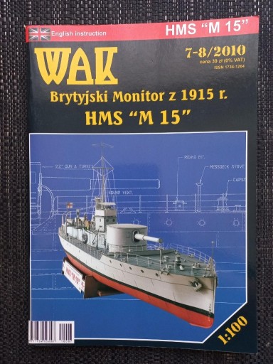 Zdjęcie oferty: WAK 7-8/2010 Brytyjski Monitor z 1915 r. HMS M15