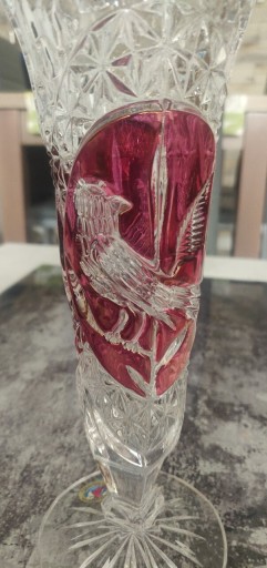 Zdjęcie oferty: Wazon Kryształ kolekcji HOFBAUER z ptakiem rubin !