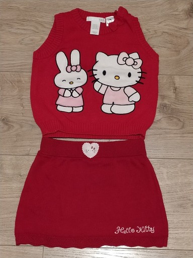 Zdjęcie oferty: H&M komplet Hello Kitty dzianinowy  rozm.74+Gratis