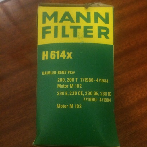 Zdjęcie oferty: Filtr oleju MANN-FILTER H 614 X