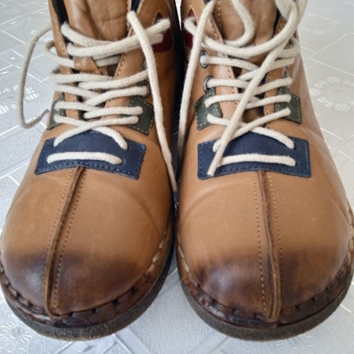 Zdjęcie oferty: Solidne skórzane szyte botki do kostki r 37 - buty nie do zdarcia stan bdb 