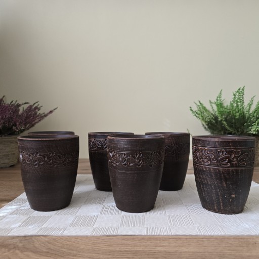 Zdjęcie oferty: Ręcznie robione kubki gliniane 6szt