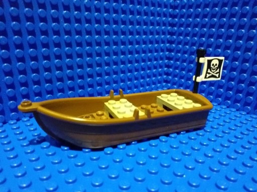 Zdjęcie oferty: Lego łódka łódź brązowa flaga piraci komplet 