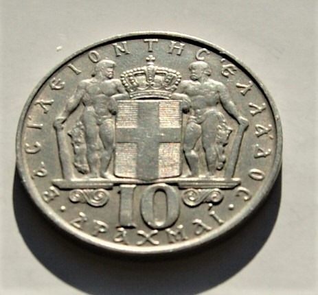 Zdjęcie oferty: Grecja 10 drachm 1968 Stan !