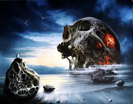 Zdjęcie oferty: ZBIGNIEW HINC, Meteoryt, olej, płótno, 70x80cm