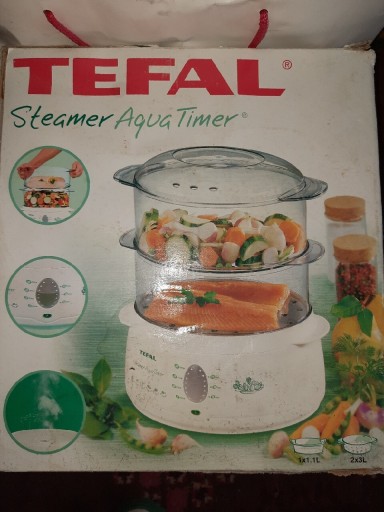 Zdjęcie oferty: TEFAL steamer aqua timer 100% sprawny 1 użyty